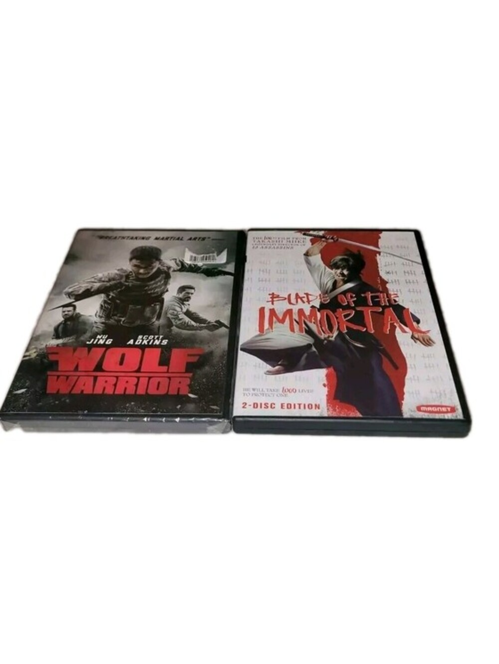 Martial Arts DVD'S 2 Movie Lot Wolf Warrior/ Blade Of The Immortal New/ Used